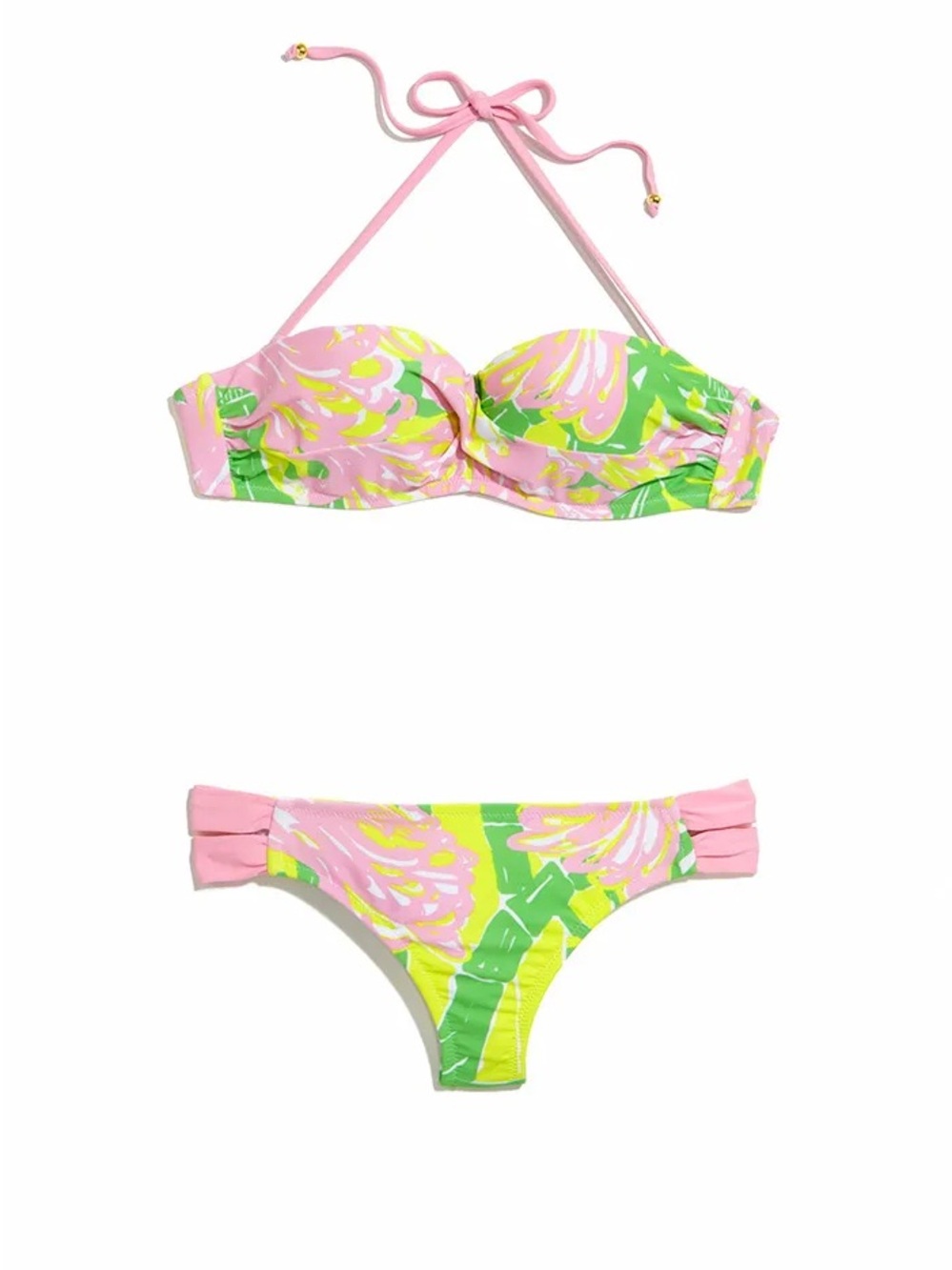 Lilly Pulitzer for Target Pink & Green Tropical Bikini 2 Piece Swim Suit Set